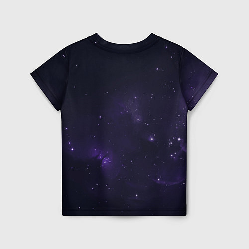 Детская футболка Кошка в космосе туманность / 3D-принт – фото 2