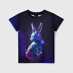 Футболка детская Космический звёздный кролик, цвет: 3D-принт