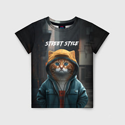 Футболка детская Street cat, цвет: 3D-принт