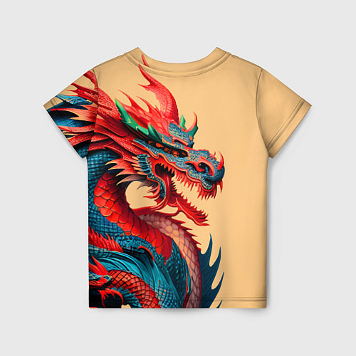 Детская футболка Japan dragon - tattoo - art / 3D-принт – фото 2