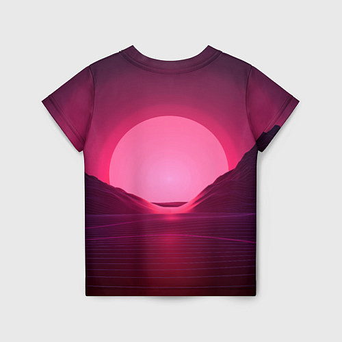 Детская футболка Неоновый закат / 3D-принт – фото 2