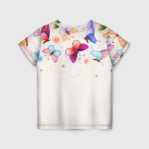 Детская футболка Девочка среди цветов / 3D-принт – фото 2