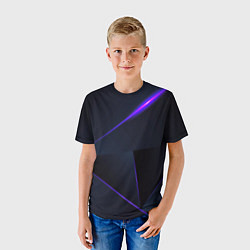 Футболка детская Geometry stripes neon stiil, цвет: 3D-принт — фото 2