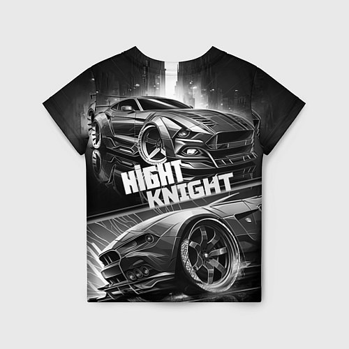 Детская футболка Мустанг night knight / 3D-принт – фото 2