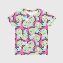 Футболка детская Круговой паттерн, цвет: 3D-принт