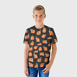 Футболка детская Chainsaw Man - Почита паттерн, цвет: 3D-принт — фото 2