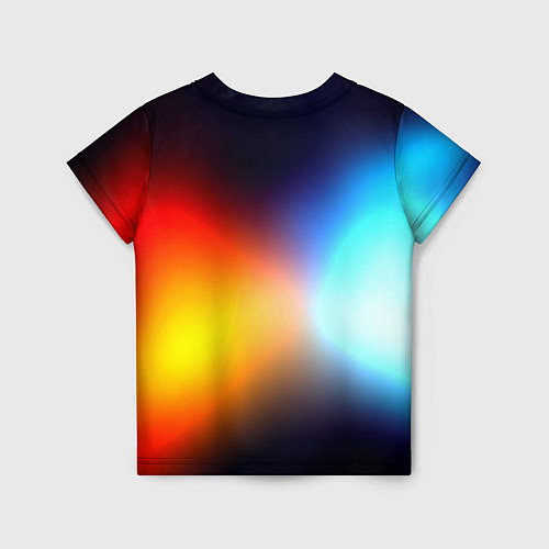 Детская футболка Горячий красный градиент / 3D-принт – фото 2