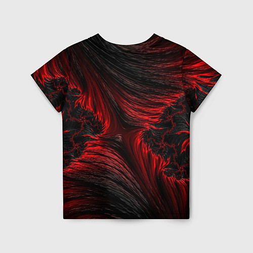 Детская футболка Red vortex pattern / 3D-принт – фото 2
