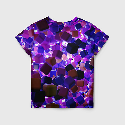 Детская футболка Разноцветные воздушные кубики / 3D-принт – фото 2