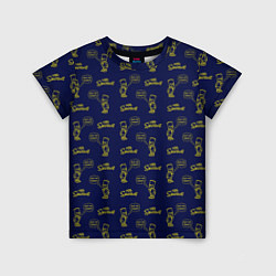 Футболка детская Bart pattern Eat my shorts, цвет: 3D-принт