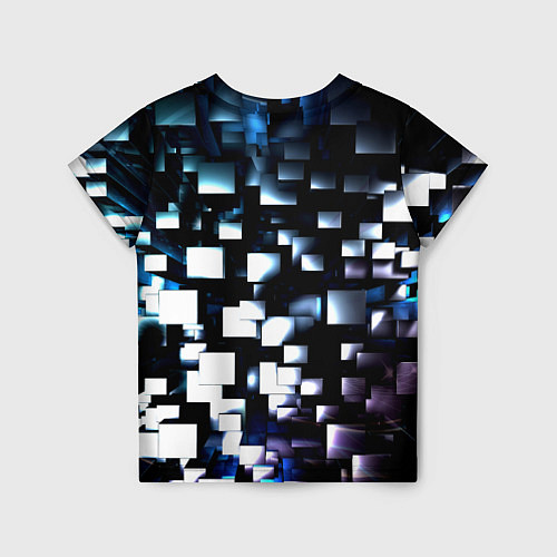 Детская футболка Неоновые кубы абстракция / 3D-принт – фото 2