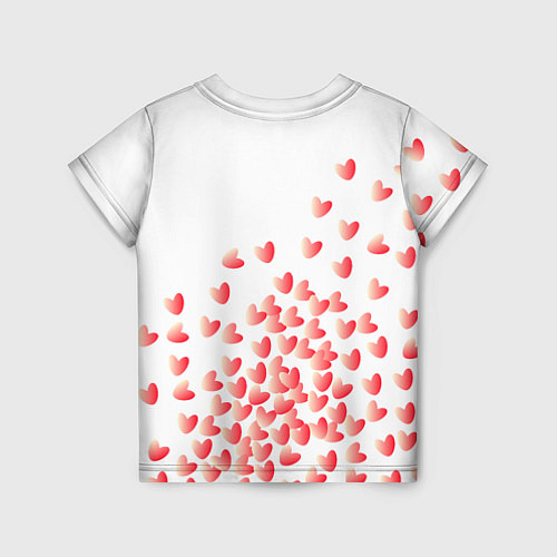 Детская футболка Падающие сердечки / 3D-принт – фото 2