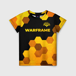 Футболка детская Warframe - gold gradient: символ сверху, цвет: 3D-принт