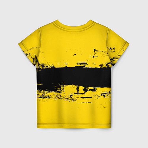 Детская футболка Черно-желтая полоса Cyberpunk 2077 / 3D-принт – фото 2