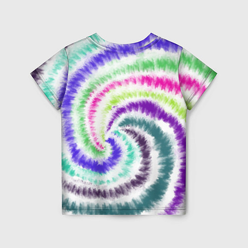 Детская футболка Тай-дай разноцветный / 3D-принт – фото 2
