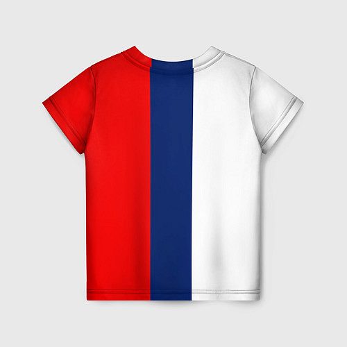 Детская футболка Russia national team: white blue red / 3D-принт – фото 2