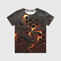 Футболка детская Огненная сетка, цвет: 3D-принт