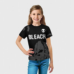 Футболка детская Bleach glitch на темном фоне: символ сверху, цвет: 3D-принт — фото 2