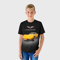 Футболка детская Американский спорткар Chevrolet Corvette Stingray, цвет: 3D-принт — фото 2