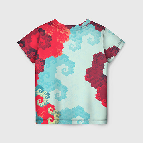 Детская футболка Пиксельный цветочный паттерн / 3D-принт – фото 2