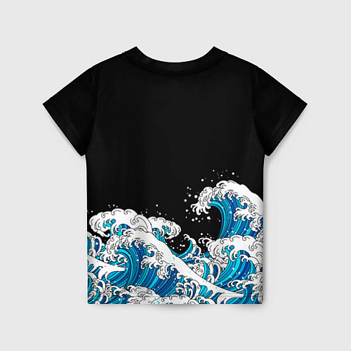 Детская футболка Гиу Томиока на фоне волн / 3D-принт – фото 2
