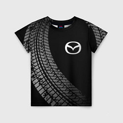 Футболка детская Mazda tire tracks, цвет: 3D-принт
