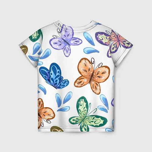 Детская футболка Стая водных бабочек / 3D-принт – фото 2