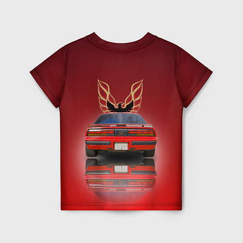 Детская футболка Американский спорткар Pontiac Firebird / 3D-принт – фото 2