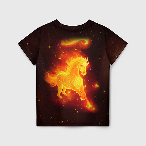 Детская футболка Огненный конь мчится / 3D-принт – фото 2