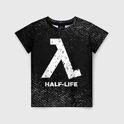 Футболка детская Half-Life с потертостями на темном фоне, цвет: 3D-принт