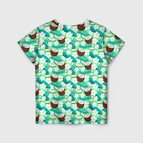 Детская футболка Летний паттерн с кокосом / 3D-принт – фото 2