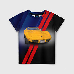 Футболка детская Классический спорткар Chevrolet Corvette Stingray, цвет: 3D-принт