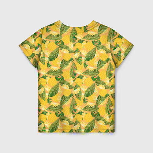 Детская футболка Летний паттерн с ананасами / 3D-принт – фото 2