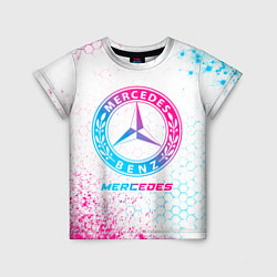 Футболка детская Mercedes neon gradient style, цвет: 3D-принт