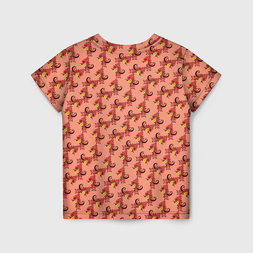 Детская футболка Декоративный растительный орнамент / 3D-принт – фото 2