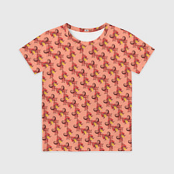 Футболка детская Декоративный растительный орнамент, цвет: 3D-принт