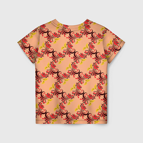 Детская футболка Абстрактный винтажный растительный орнамент / 3D-принт – фото 2