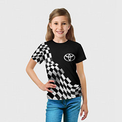 Футболка детская Toyota racing flag, цвет: 3D-принт — фото 2