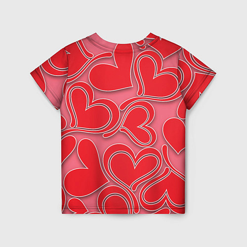 Детская футболка Love hearts / 3D-принт – фото 2