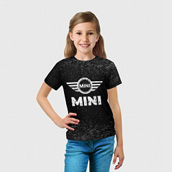 Футболка детская Mini с потертостями на темном фоне, цвет: 3D-принт — фото 2