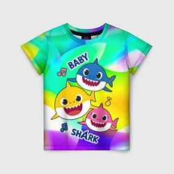 Футболка детская Baby Shark Brooklyn and friends, цвет: 3D-принт