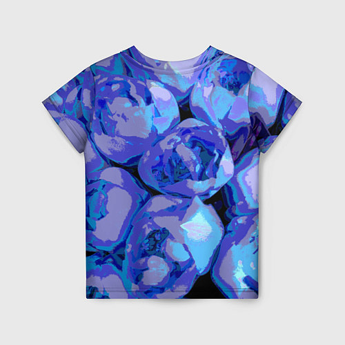 Детская футболка Синие розы стиль / 3D-принт – фото 2