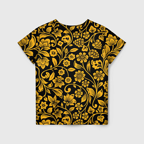 Детская футболка Золотая хохлома / 3D-принт – фото 2