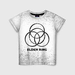 Футболка детская Elden Ring с потертостями на светлом фоне, цвет: 3D-принт