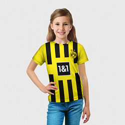 Футболка детская Беллингем Боруссия Дортмунд форма 2223 домашняя, цвет: 3D-принт — фото 2