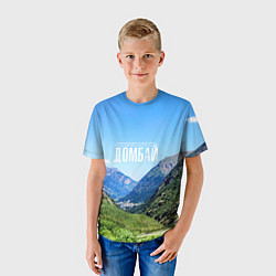 Футболка детская Домбай, цвет: 3D-принт — фото 2