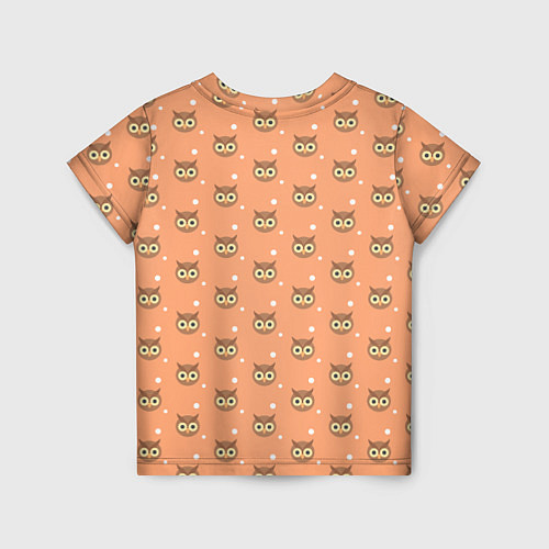 Детская футболка Паттерн милой совы / 3D-принт – фото 2