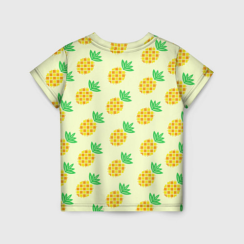 Детская футболка Летние ананасы / 3D-принт – фото 2