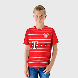 Футболка детская Лерой Сане Бавария Мюнхен форма 2223 домашняя, цвет: 3D-принт — фото 2