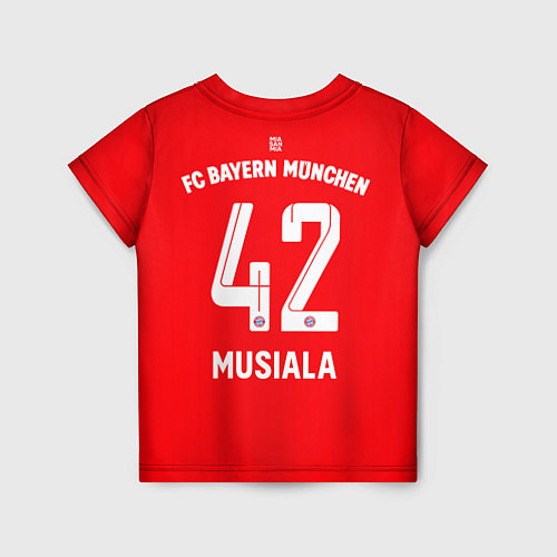 Детская футболка Джамал Мусиала Бавария Мюнхен форма 2223 домашняя / 3D-принт – фото 2
